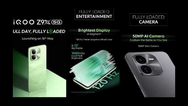 iQOO Z9x 5G Full Specifications Confirmed Ahead of Launch in India