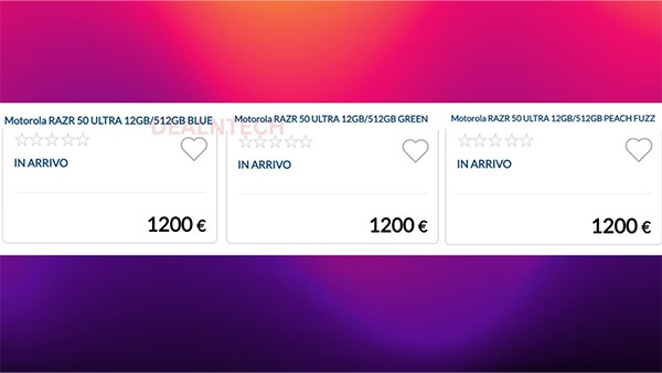 Motorola Razr 50 Ultra’s EU Price Leaked