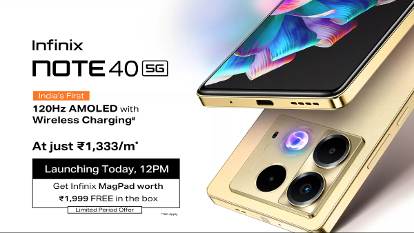 Infinix Note 40 5G with MagCharge Support Launching in India Today