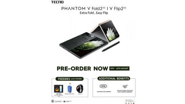 Tecno Opens Pre-Orders for Phantom V Fold 2 and V Flip 2 in Ghana