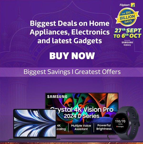 Flipkart Big Billion Days 2024 Sale: Best Deals on Electronics