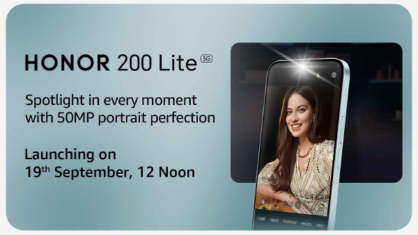 Honor 200 Lite Launch Date in India Confirmed for September 19