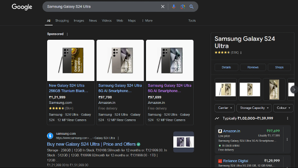 Samsung Galaxy S24 Ultra Available at a Discount of Nearly Rs 35,000 