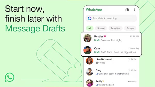 WhatsApp Rolls Out Message Draft Indicator for Smartphones and Web