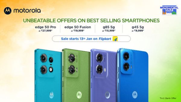 Flipkart Monumental Sale: Motorola Offers Up to ₹15,000 Off on Phones