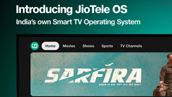 JioTele OS Smart TV Opearting System Launched in India