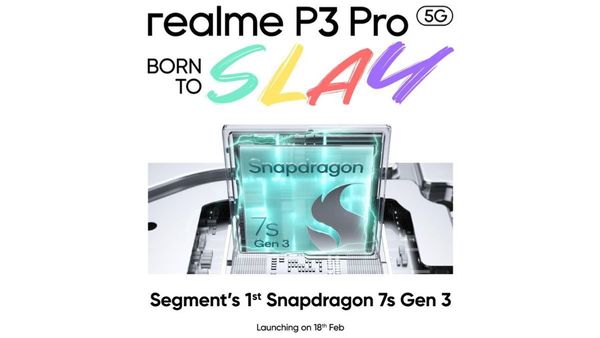 Realme P3 Pro Launching With Snapdragon 7s Gen 3 On February 18