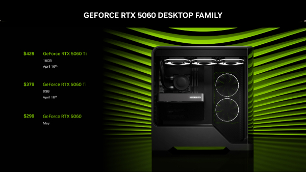 NVIDIA Launches GeForce RTX 5060, RTX 5060 Ti Launched NVIDIA Launches GeForce RTX 5060, RTX 5060 Ti Launched