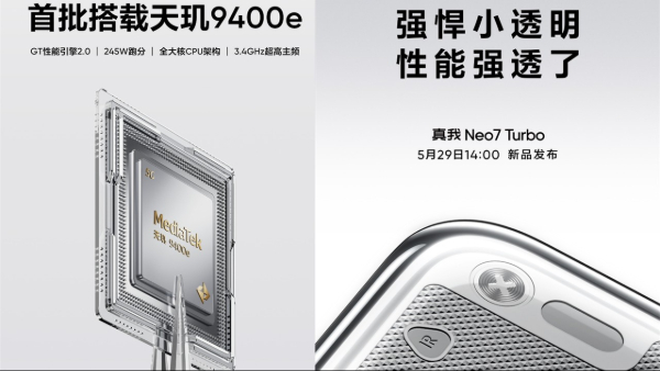 Realme Neo 7 Turbo with MediaTek Dimensity 9400e SoC Launching May 29