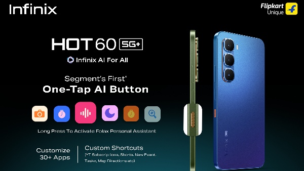 Infinix HOT 60 5G+ Launching in India at 12 noon Today via Flipkart