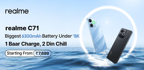 Realme C71 Launches in India with 6300mAh Battery Realme C71 Launches in India with 6300mAh Battery
