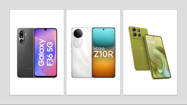 Moto G86 Power vs iQOO Z10R vs Galaxy F36: Comparison