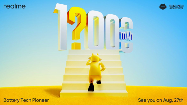 Realme Teases Arrival of a Phone With Over 10,000mAh Battery 