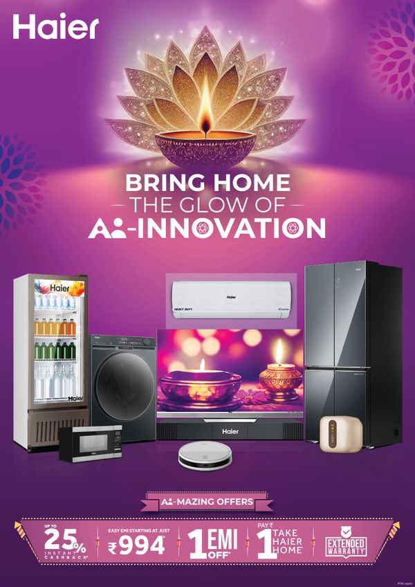 Haier Announces Festive Offers With Easy EMIs and Cashback This Diwali