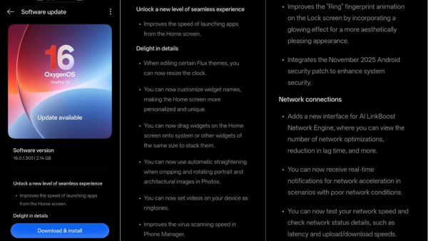 OnePlus 15's First Update Just After Launch Day