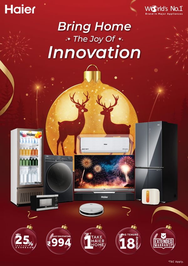 Haier Announces Christmas And New Year Appliance Offers In India