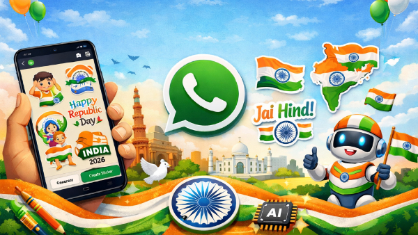 Create Republic Day 2026 AI Stickers on WhatsApp: Step-By-Step Guide