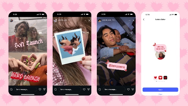 Instagram and Edits Get Valentine’s-Themed Fonts, Stickers & Effects