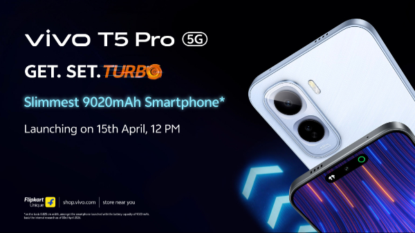 Vivo T5 Pro 5G Launch Date in India Set for April 15 Vivo T5 Pro 5G Launch Date in India Set for April 15