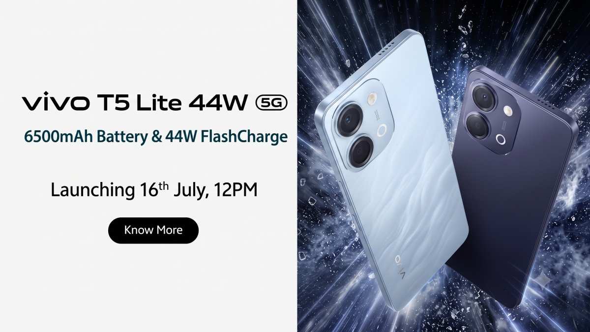 Vivo T5 Lite 5G Lauch Date in India Set for July 16: Check Expected Specifications and Price Range