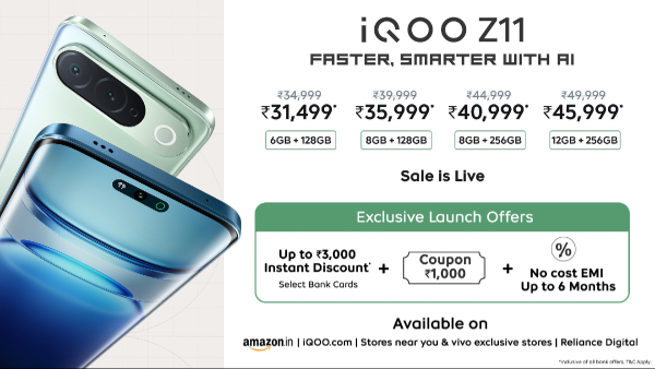 iQOO Z11 5G Now Available for Purchase in India iQOO Z11 5G Now Available for Purchase in India