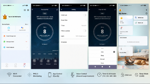 Wozoyo Pure Air PA5 Air Purifier Review: Features and App Experience