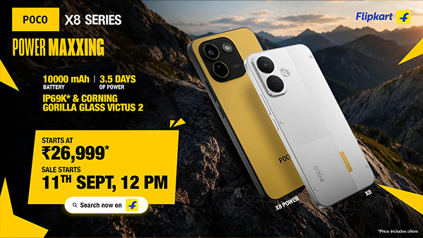 POCO X8, X8 Power Launched in India With Up to 10,000mAh Battery POCO X8, X8 Power Launched in India With Up to 10,000mAh Battery