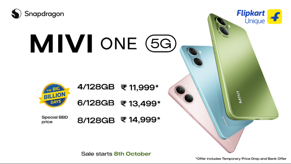 Mivi One 5G Budget Smartphone Launched in India Mivi One 5G Budget Smartphone Launched in India