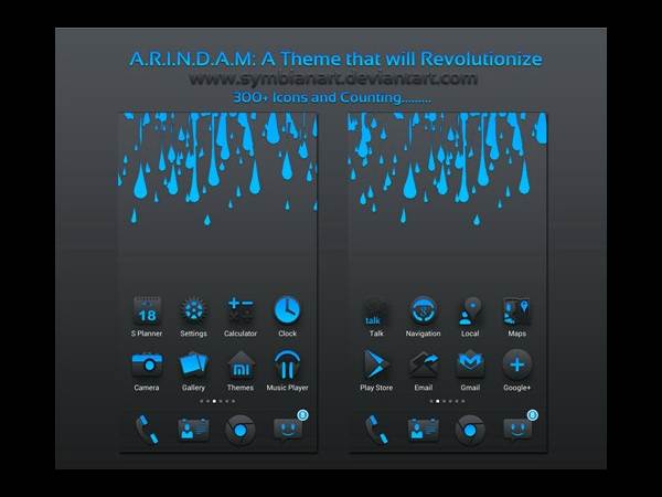 ICS Blue Bean Theme and Icon Set
