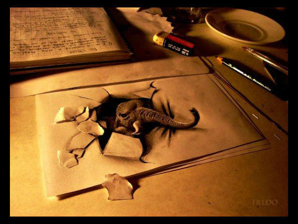 ಪೆನ್ಸಿನಲ್ಲೇ 3ಡಿ ಡ್ರಾಯಿಂಗ್‌