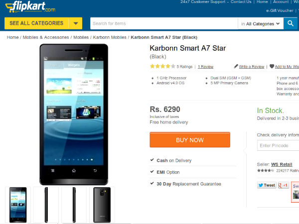 ಆನ್‌ಲೈನ್‌ಲ್ಲಿ ಕಾರ್ಬನ್ ಸ್ಮಾರ್ಟ‌ಫೋನ್‌ ಖರೀದಿಸಿ