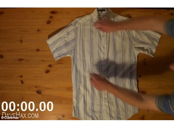 ವೈರಲ್‌ ವೀಡಿಯೋ:ಎರಡೇ ಸೆಕೆಂಡ್‌ನಲ್ಲಿ ಶರ್ಟ್‌ ಮಡಚುತ್ತಾನೆ!