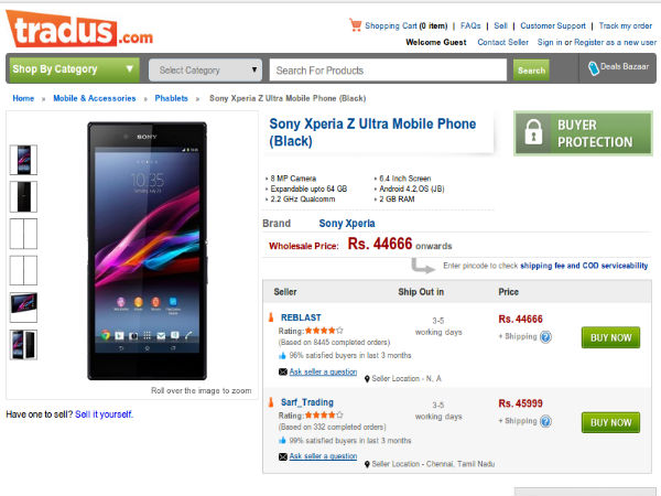 ಆನ್‌ಲೈನ್‌ಲ್ಲಿ ಸೋನಿ ಫ್ಯಾಬ್ಲೆಟ್‌ ಖರೀದಿಸಿ