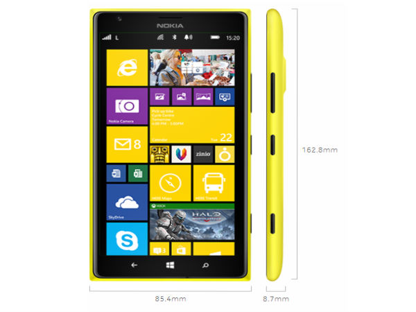  ಭಾರತದ ಮಾರುಕಟ್ಟೆಗೆ ನೋಕಿಯಾ ಲೂಮಿಯಾ 1520 ಬಿಡುಗಡೆ