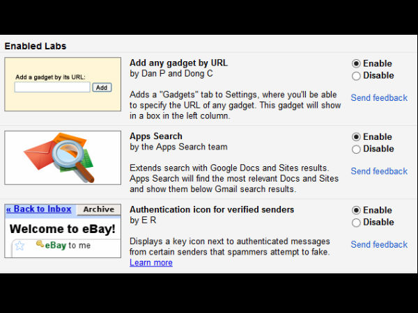 ಜಿಮೇಲ್‌ ವಿಶೇಷತೆಗಳು
