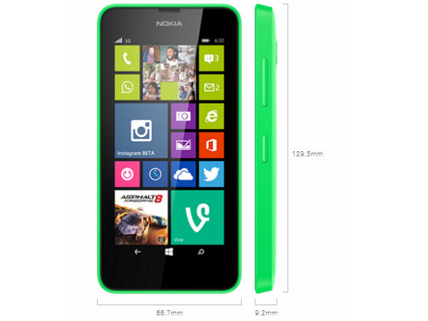  ನೋಕಿಯಾ ಲೂಮಿಯಾ  630 