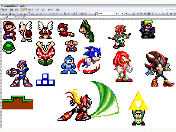 ಮುದನೀಡುವ ಮೈಕ್ರೋಸಾಫ್ಟ್ ಎಕ್ಸೆಲ್ ಕಲಾಪ್ರತಿಮೆಗಳು