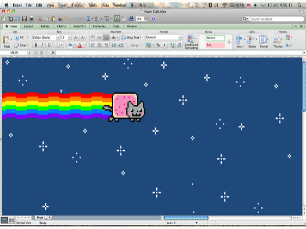 ಮುದನೀಡುವ ಮೈಕ್ರೋಸಾಫ್ಟ್ ಎಕ್ಸೆಲ್ ಕಲಾಪ್ರತಿಮೆಗಳು