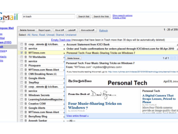 10 ಅತ್ಯದ್ಭುತ ಜಿಮೇಲ್ ಲ್ಯಾಬ್ ಫೀಚರ್‌ಗಳು