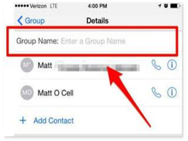 ಗುಂಪು ಸಂವಾದಕ್ಕೆ ಹೆಸರಿಡುವುದು