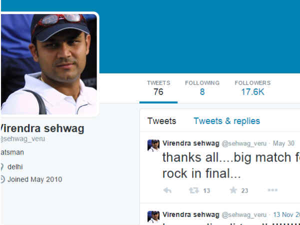 ವೀರೇಂದ್ರ ಸೆಹ್ವಾಗ್