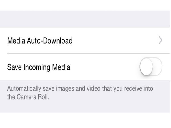 'ಇನ್‌ಕಮಿಂಗ್ ಮೀಡಿಯಾ' ಉಳಿಸಬೇಡಿ