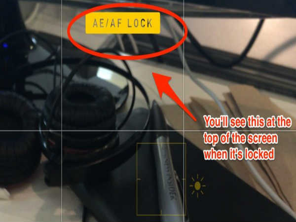 ಎಕ್ಸ್‌ಪೋಶರ್ ಲಾಕ್ ಮಾಡಲು