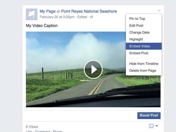 ಎಂಬೆಡ್ ಮಾಡಬಹುದಾದ ಫೇಸ್‌ಬುಕ್ ವೀಡಿಯೊಗಳು 