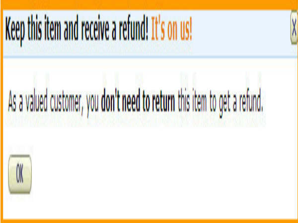 ಮುರಿದ ಐಟಮ್‌ಗೆ ಮರುಪಾವತಿ