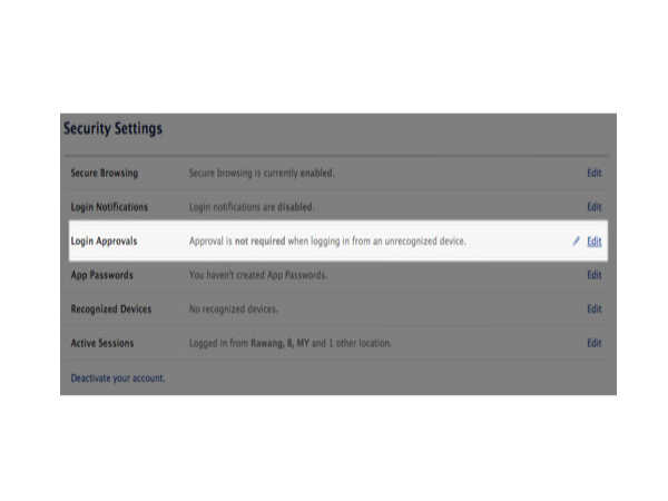 ಲಾಗಿನ್ ಅಪ್ರೂವಲ್ಸ್‌ಗಳನ್ನು ಆಕ್ಟಿವೇಟ್ ಮಾಡಿಕೊಳ್ಳಿ