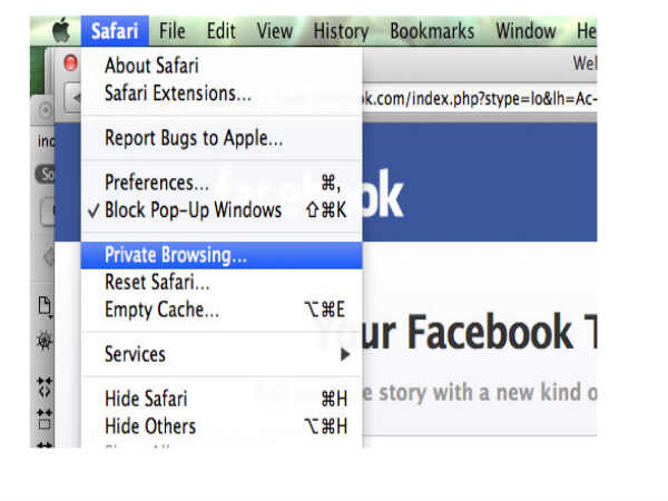 ಖಾಸಗಿ ಬ್ರೌಸಿಂಗ್ ಅನ್ನು ಆಕ್ಟಿವೇಟ್ ಮಾಡಿ