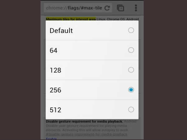 256 ಅಥವಾ 512 ಕ್ಕೆ ಕ್ಲಿಕ್‌ ಮಾಡಿ