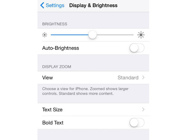 ಬ್ರೈಟ್‌ನೆಸ್‌ ಕಡಿಮೆ ಮಾಡಿ 