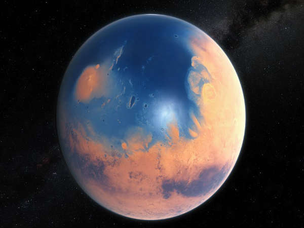 ಸಮುದ್ರವು ಮಂಗಳನನ್ನು ಸುತ್ತುವರಿದಿತ್ತು